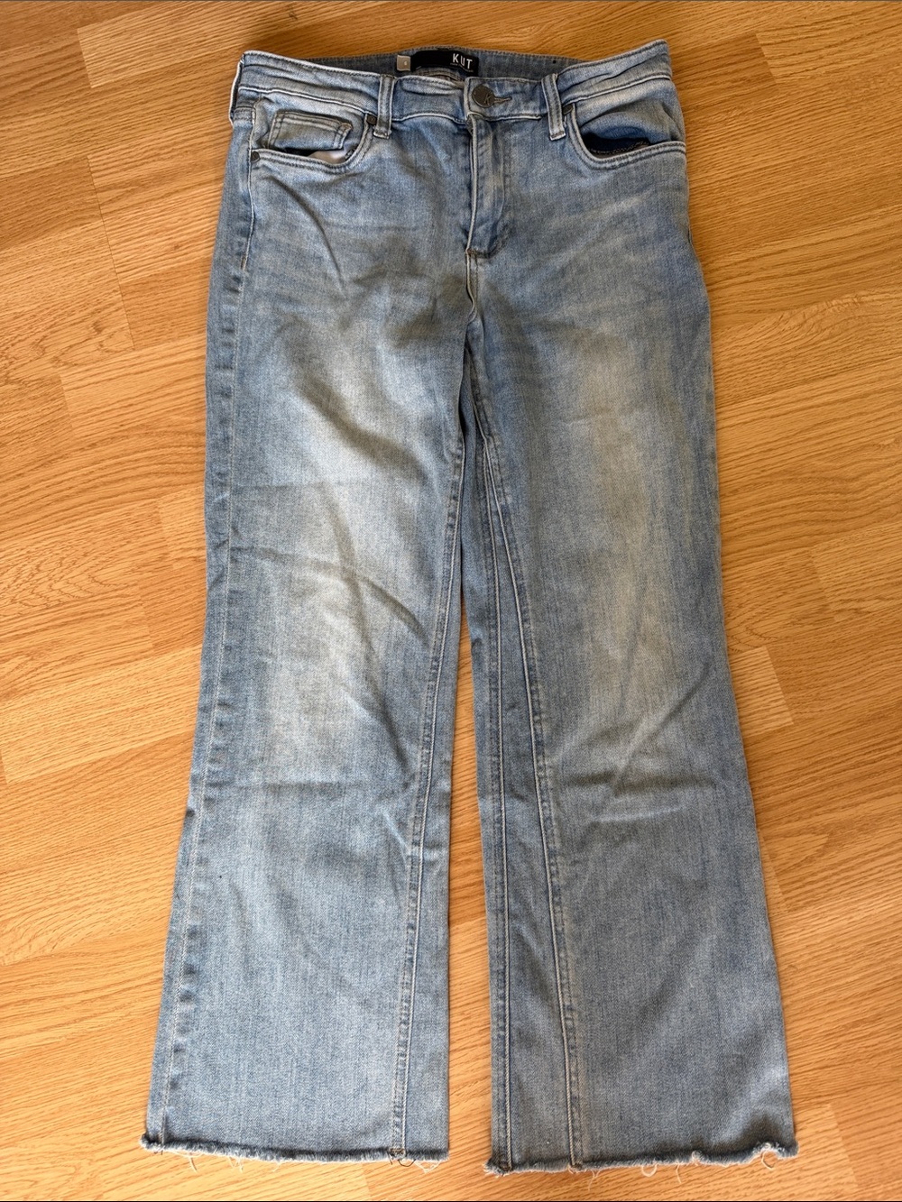 Kut from the Kloth Kelsey Light Blue Wide Leg Jeans